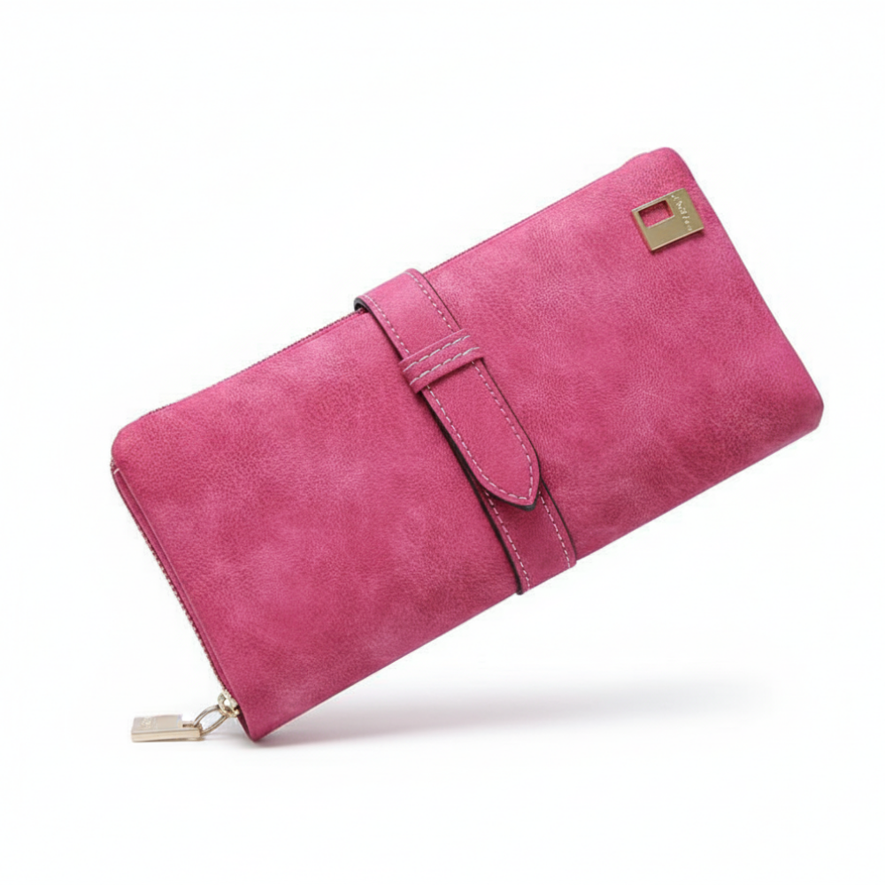 Leather Zipper Long Women Wallet