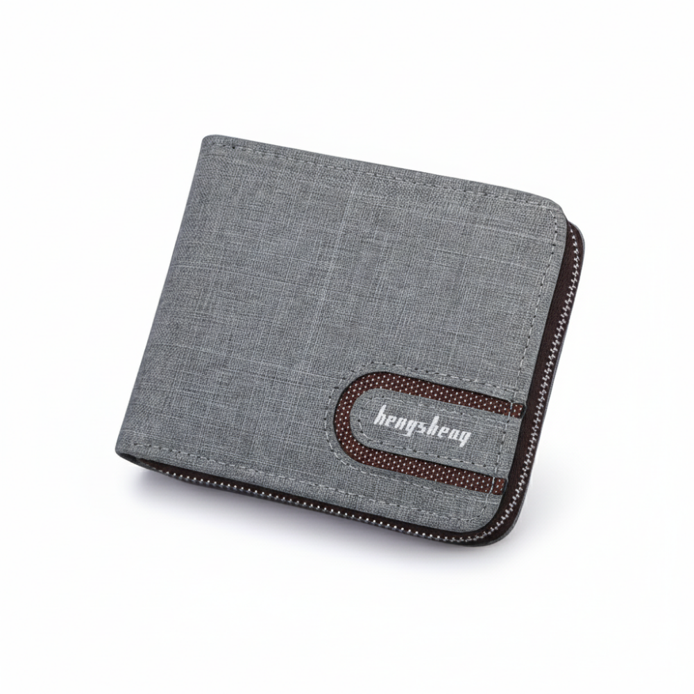 Mens Canvas Short Multifunctional Wallet