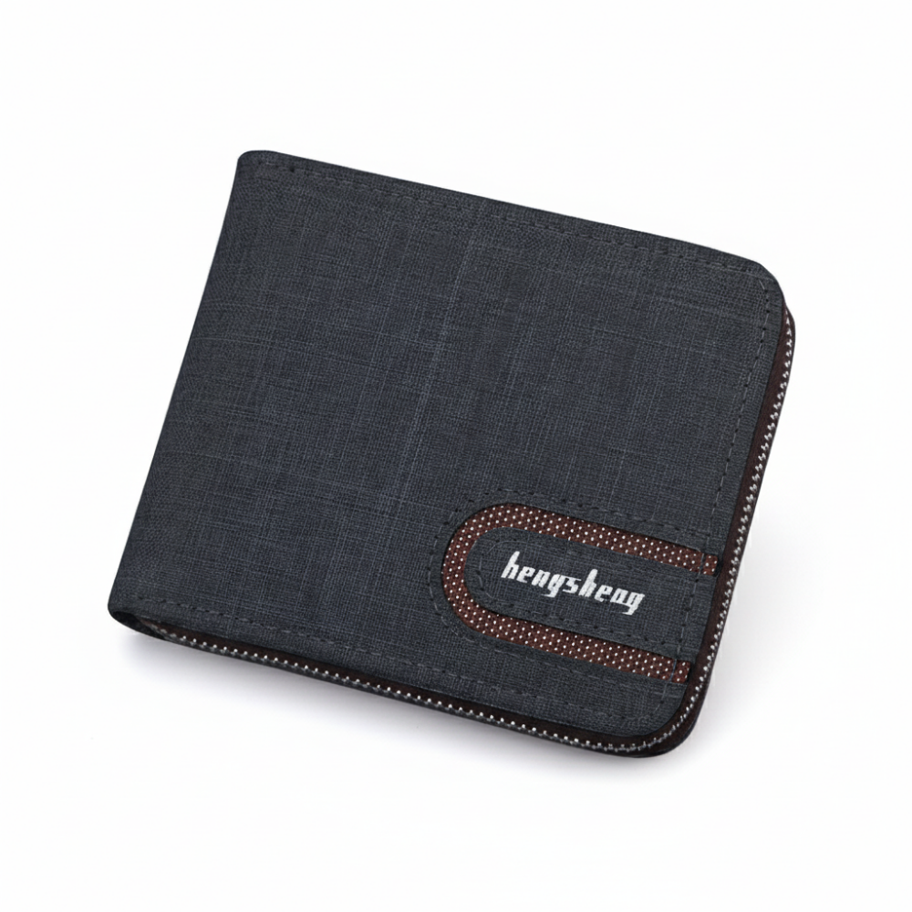 Mens Canvas Short Multifunctional Wallet