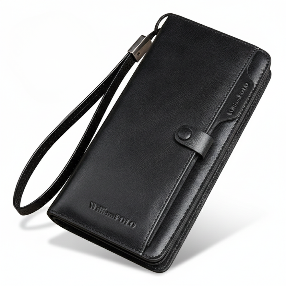 Men's Long Wallet Genuine Leather Wallet