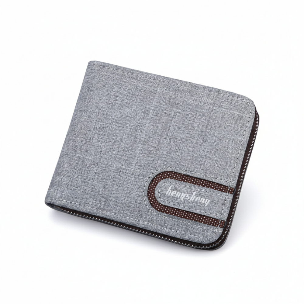Mens Canvas Short Multifunctional Wallet