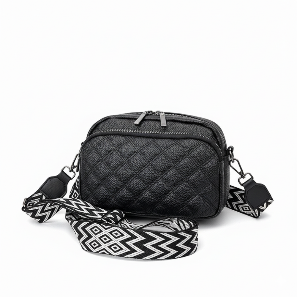 Diamond Pattern Soft Leather Shoulder  Bag