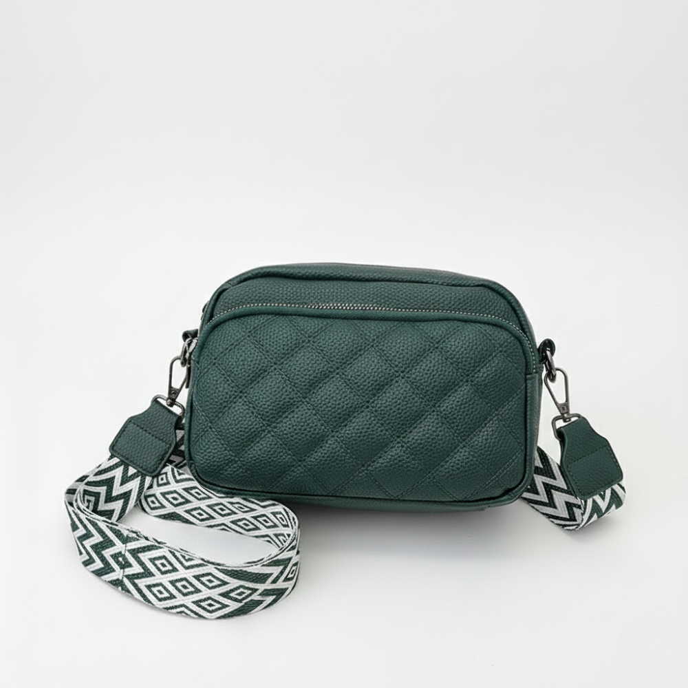 Diamond Pattern Soft Leather Shoulder  Bag